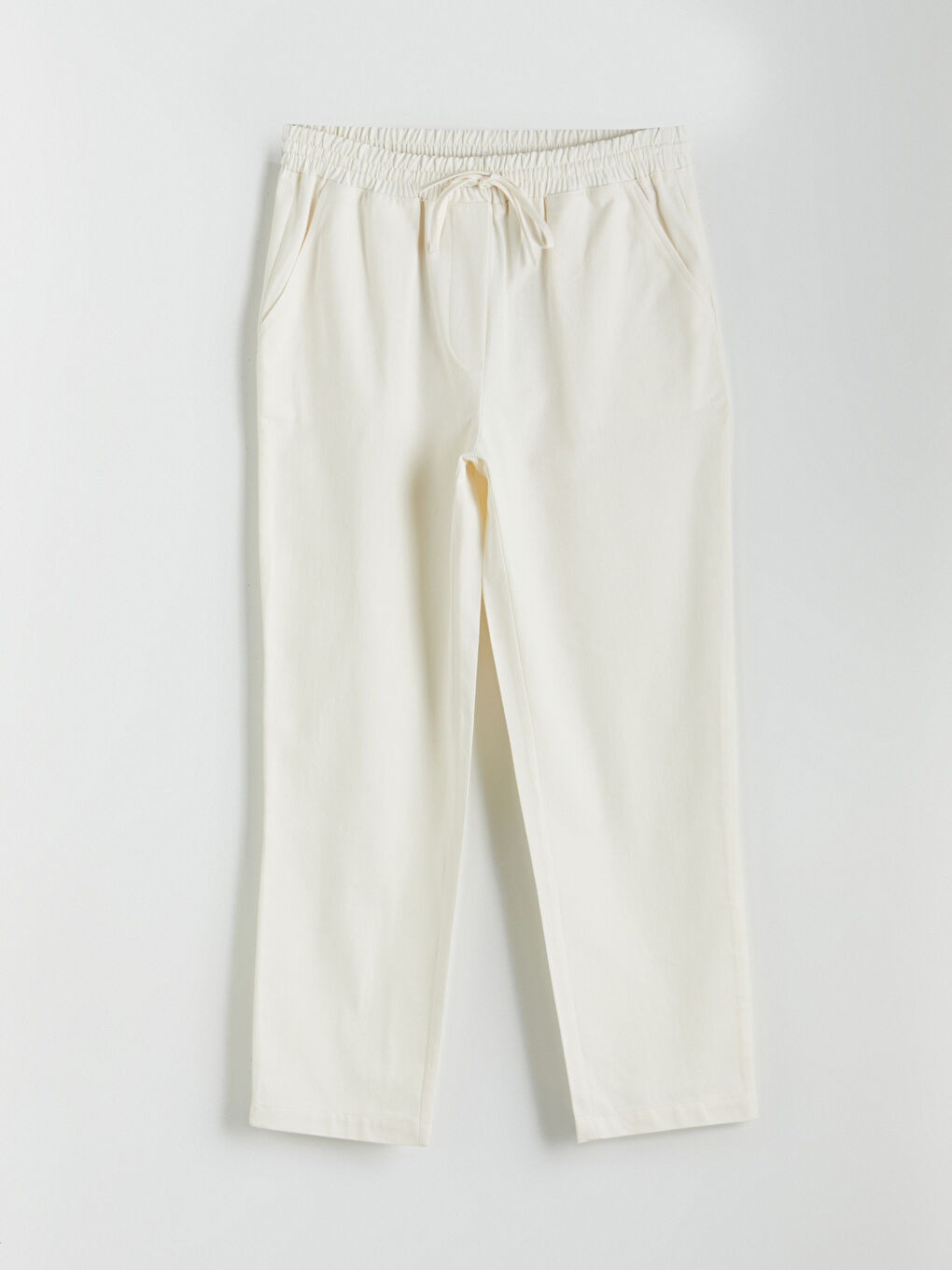 Elastic Waist Linen Blend Women'S Pants -S5LS99Z8-VB6