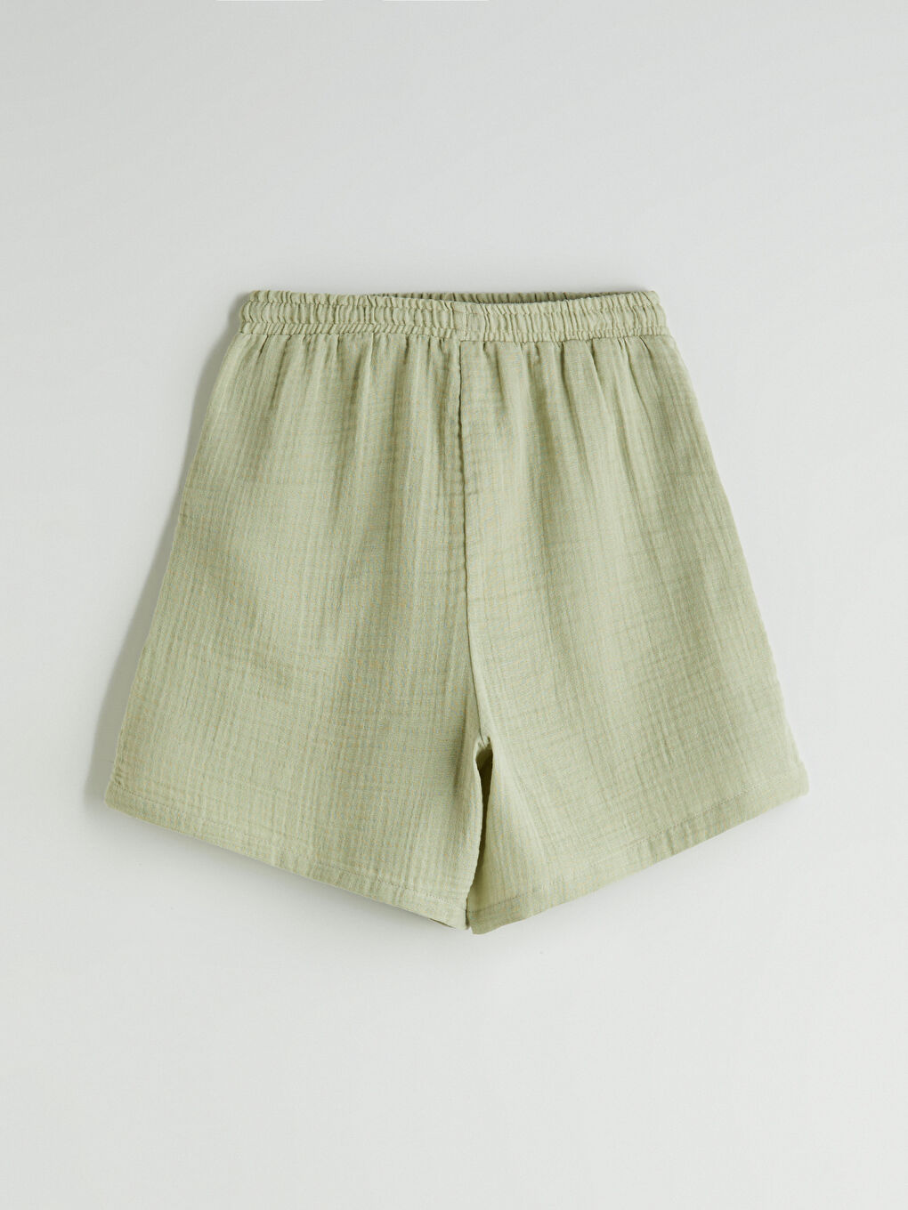 Elasticated Waist Textured Women's Shorts -S5LT06Z8-M39