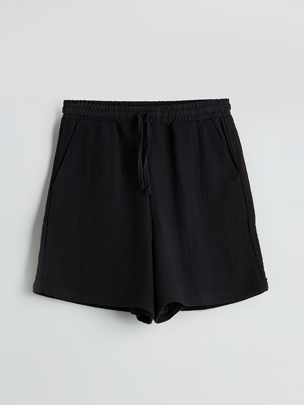 Шорты из текстурированного муслина с эластичным поясом для Женское-4