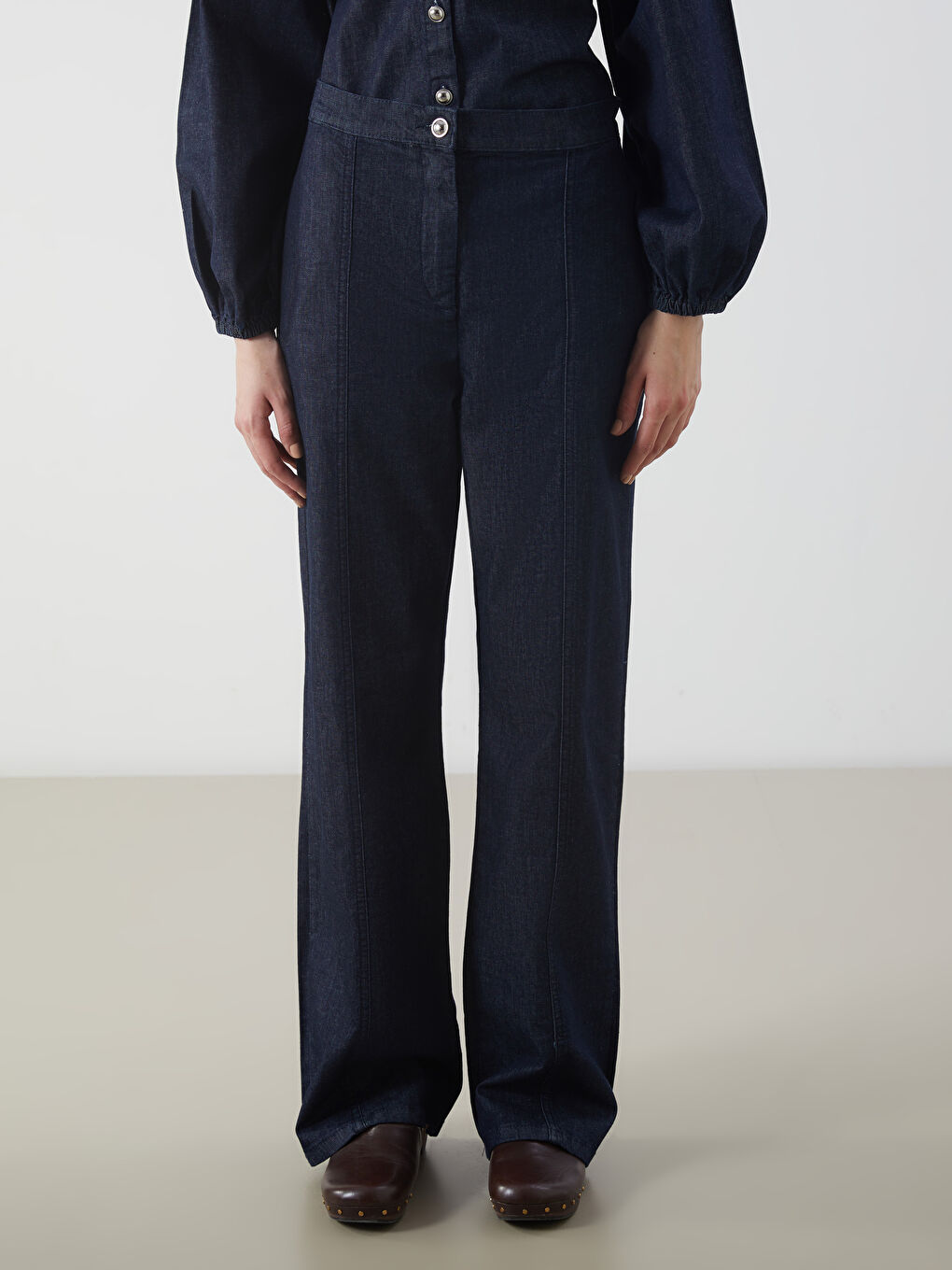 LCW Modest Indigo Wideleg Kadın Jean Pantolon - 2