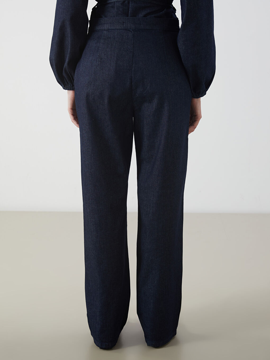 LCW Modest Indigo Wideleg Kadın Jean Pantolon - 6