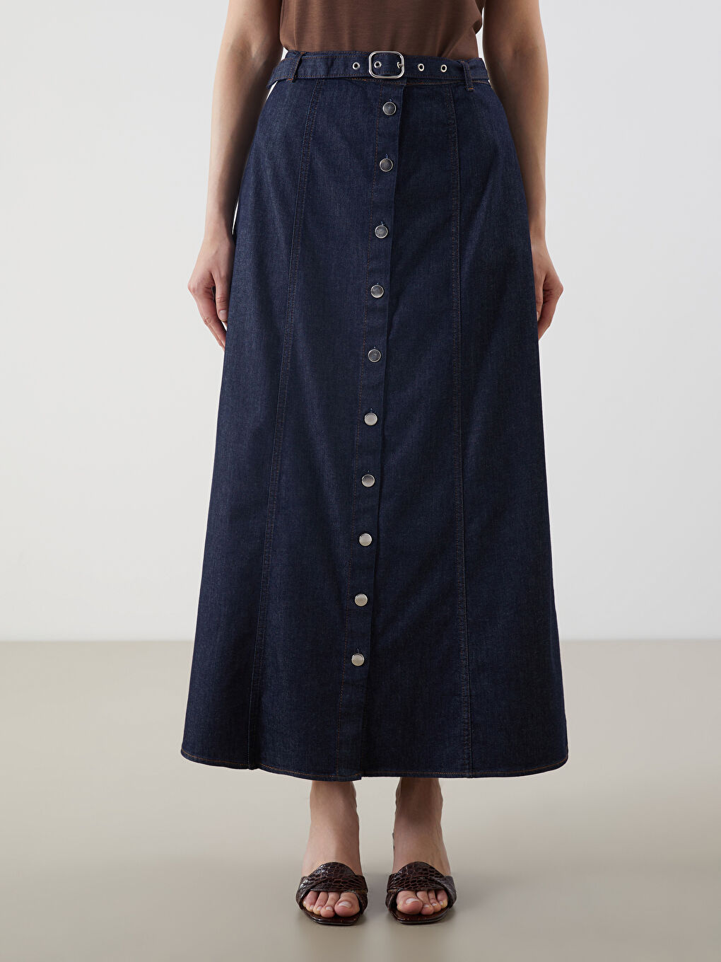 Woman INDIGO Denim Skirt -S5LT20Z8-309