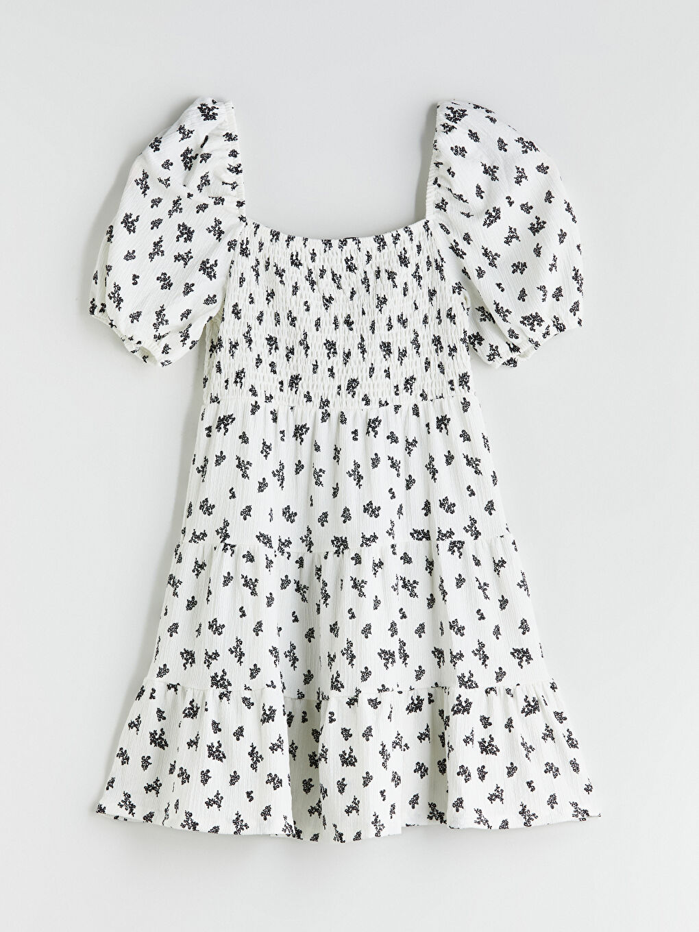 عەزیی مینیی کەتکەت بە یاخەی چوارگۆشە و قۆڵی بالۆنی-6