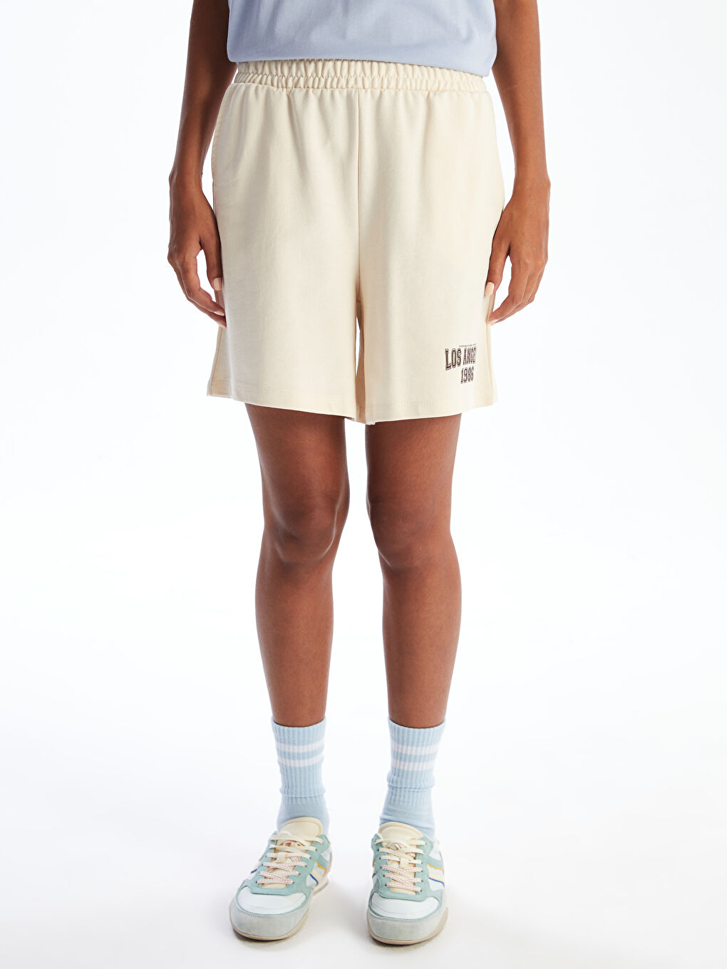 XSIDE Elasticated Waist Los Angeles Printed Women's Shorts -S5LT70Z8-FF7