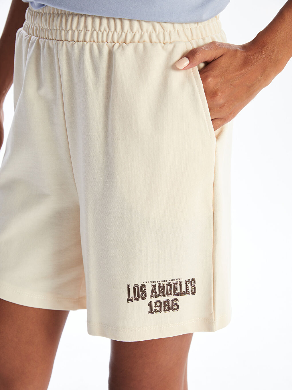 XSIDE Elasticated Waist Los Angeles Printed Women's Shorts -S5LT70Z8-FF7