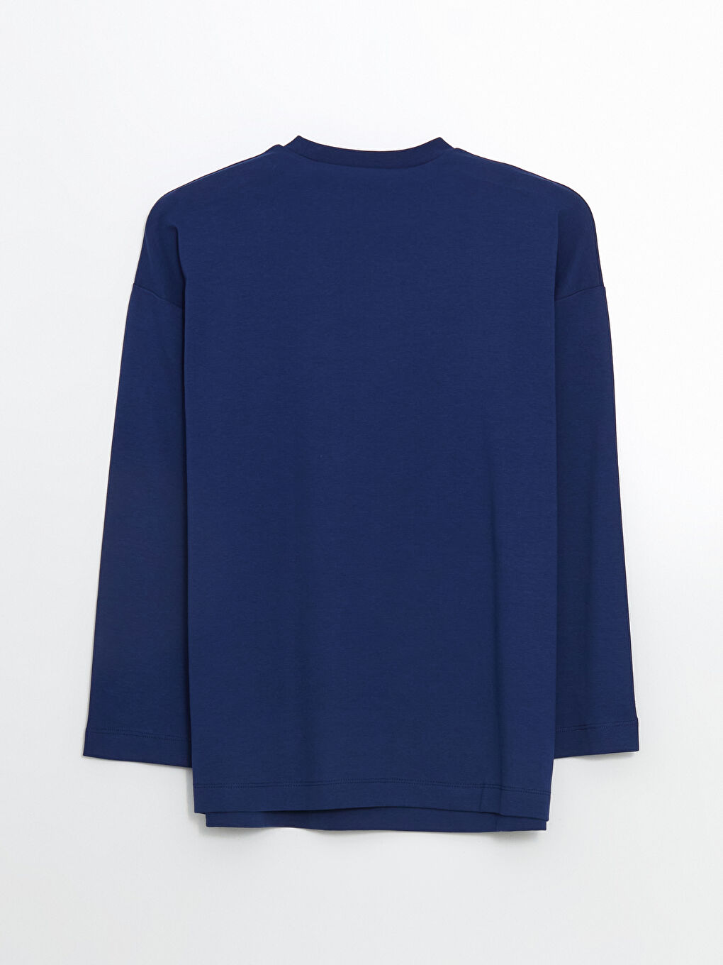 LCW Modest Lacivert Bisiklet Yaka Oversize Kadın Tunik - 5