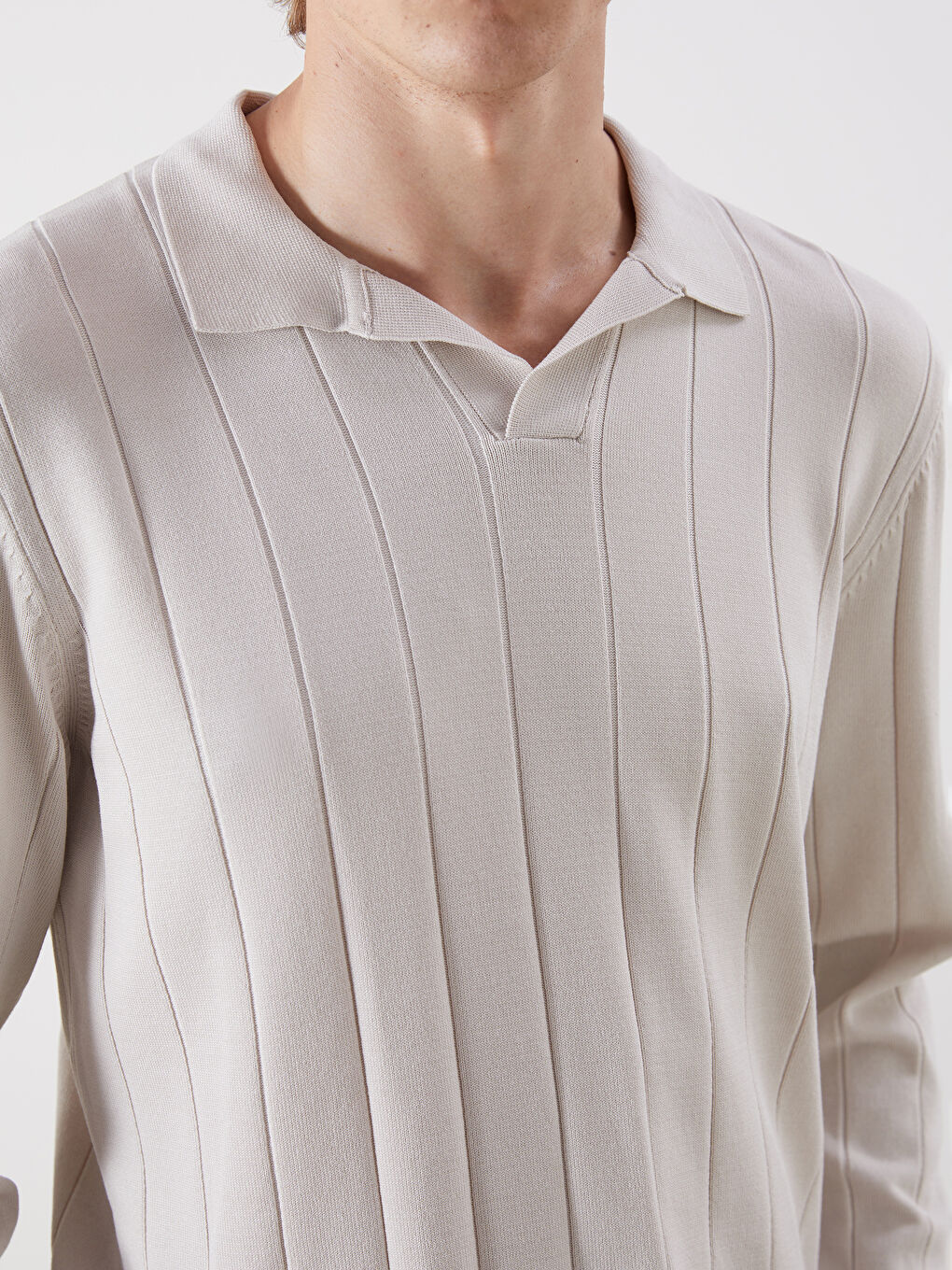 Polo Neck Men's Knitwear Sweater -S5LT97Z8-YVP