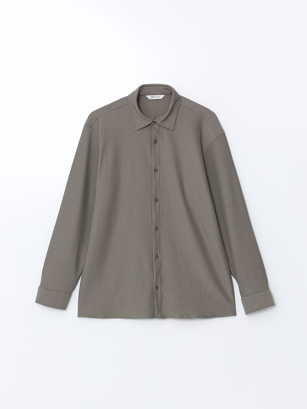 Yeşil Rahat Kalıp Uzun Kollu Erkek Gömlek-4