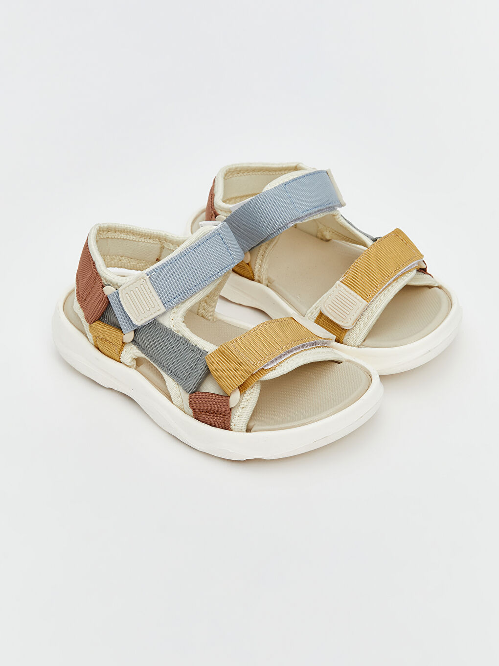 Bej Cırt Cırtlı Erkek Bebek Sandalet