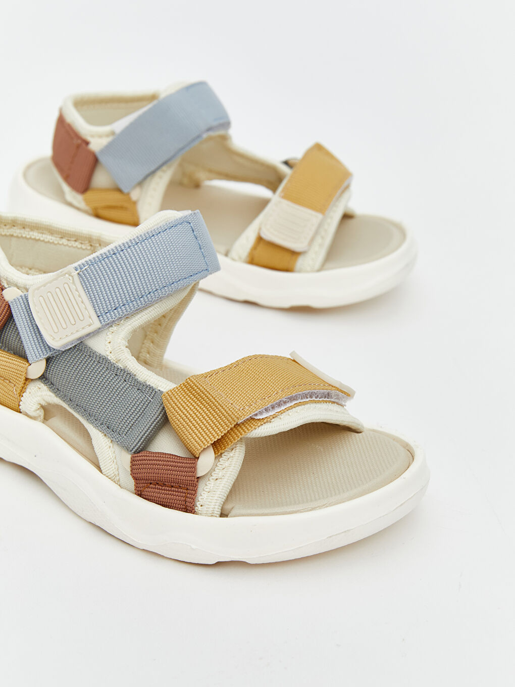 Bej Cırt Cırtlı Erkek Bebek Sandalet-2