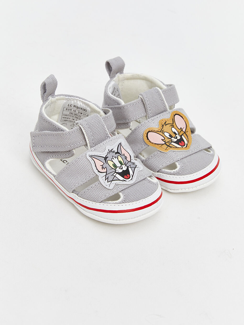 LCW STEPS Gri Tom ve Jerry Baskılı Yürüme Öncesi Ayakkabı