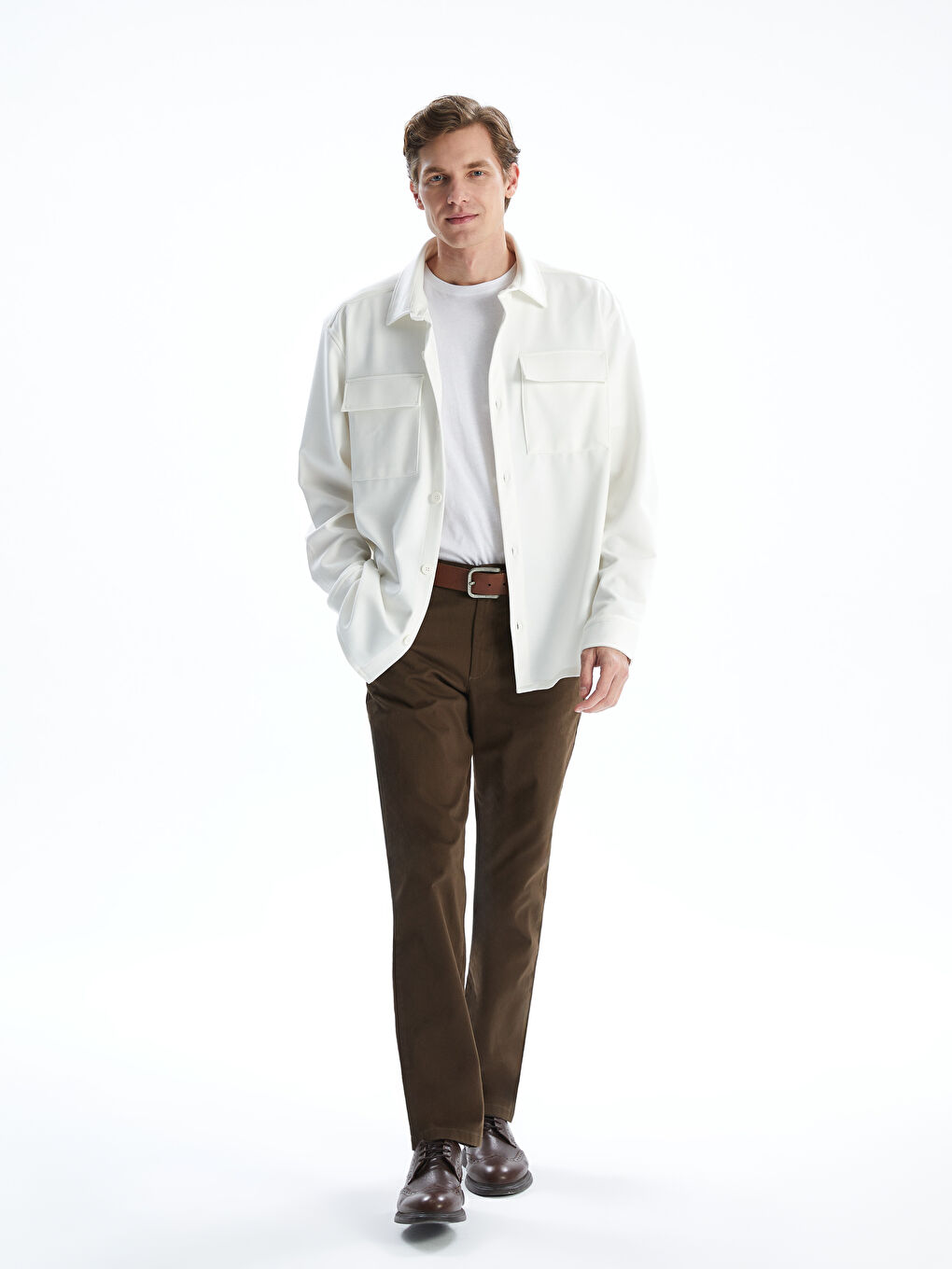 Standard Pattern Gabardine Men's Chino Trousers -S5LU89Z8-ZBF