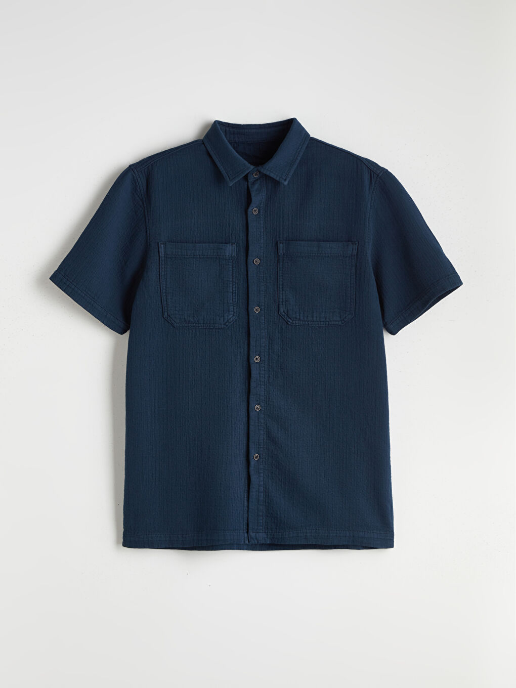 Comfortable Fit Short Sleeve Men's Jean Shirt -S5LU93Z8-309