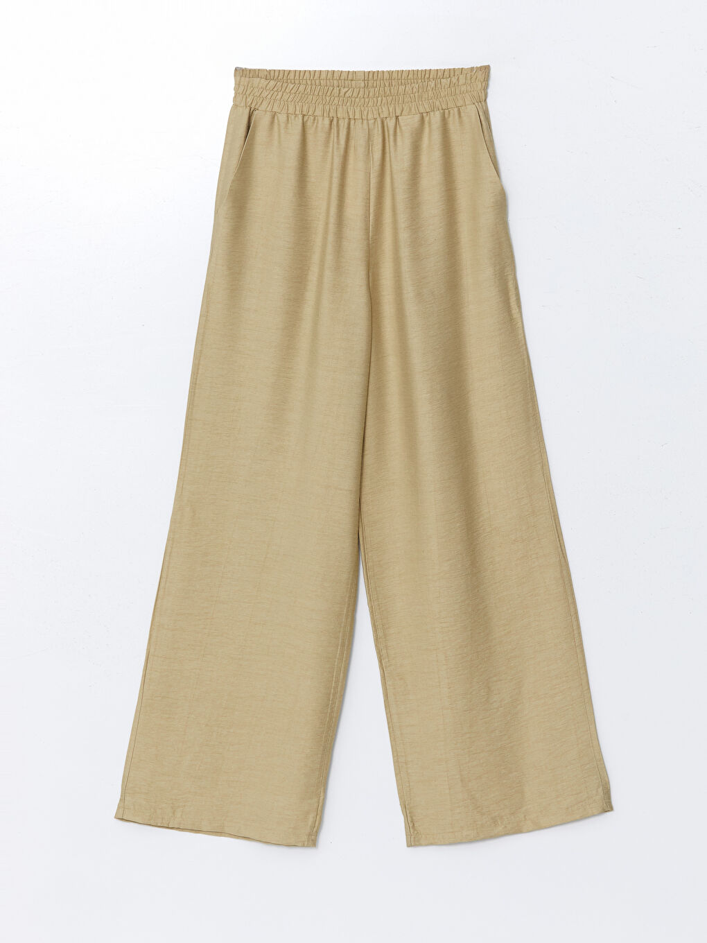 Haki Beli Lastikli Modal Karışımlı Kadın Pantolon-5