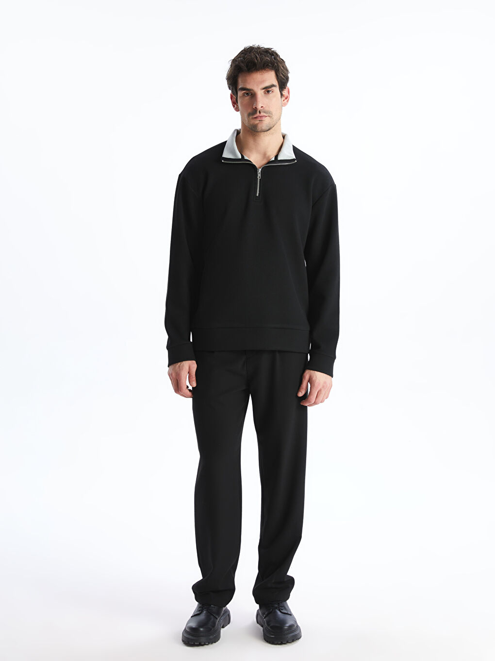 Turtle Neck Long Sleeve Men's Sweatshirt -S5LV14Z8-CVL