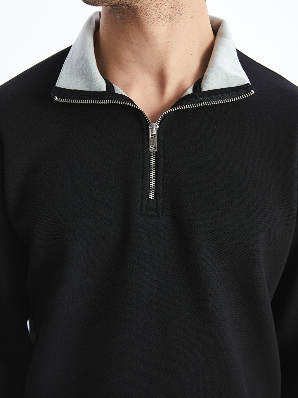 Turtle Neck Long Sleeve Men's Sweatshirt -S5LV14Z8-CVL
