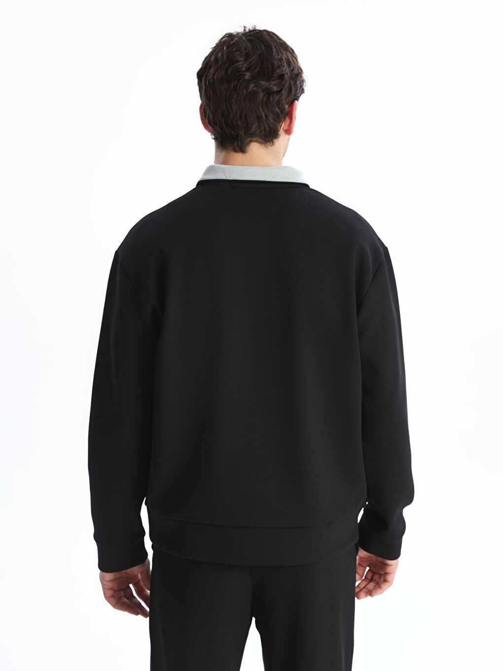 Turtle Neck Long Sleeve Men's Sweatshirt -S5LV14Z8-CVL