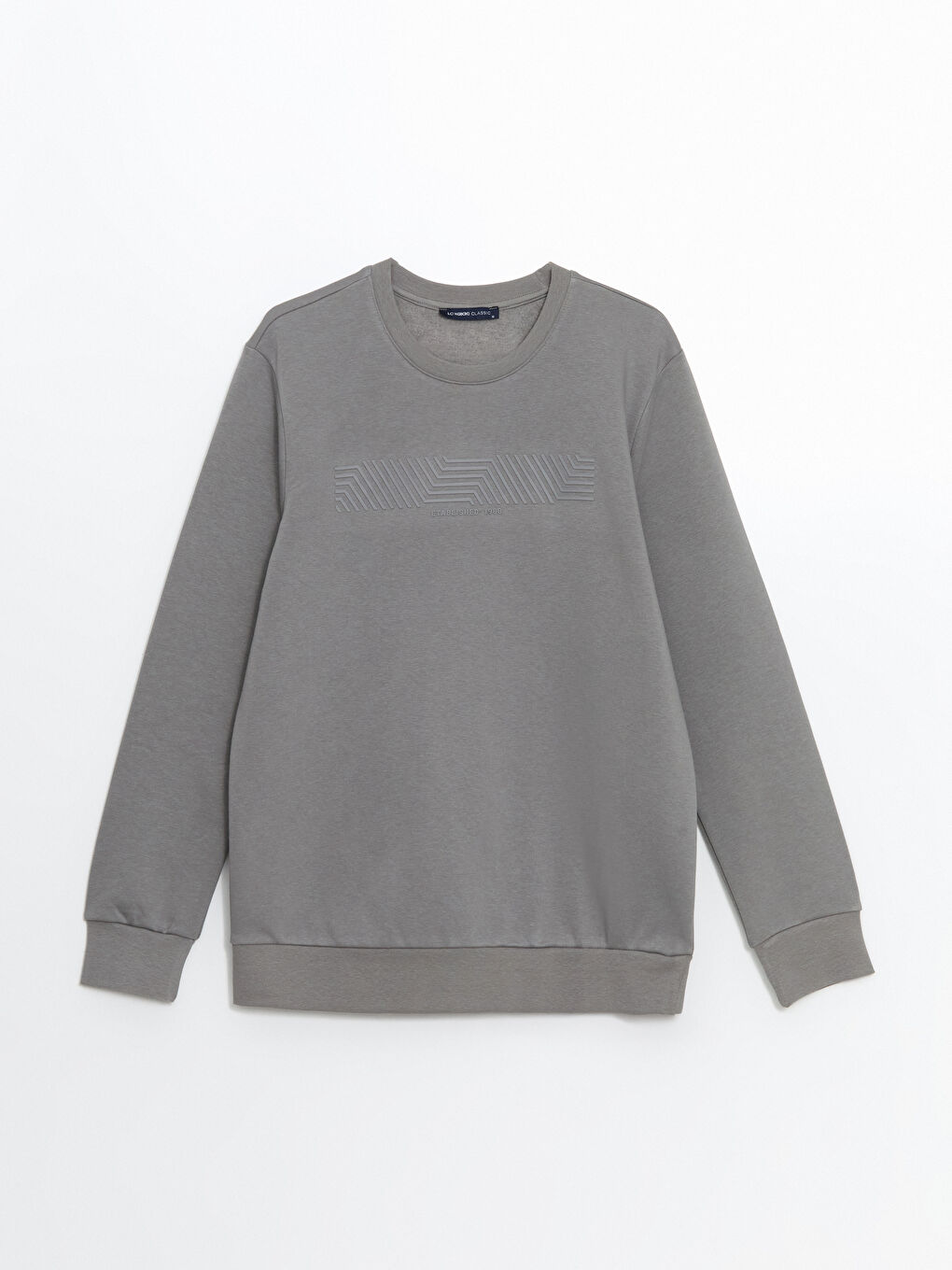 Crew Neck Printed Men's Thick Sweatshirt -S5LV18Z8-Z7B