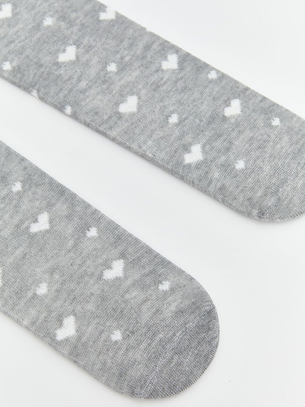 Gri Baskılı Kız Bebek Külotlu Çorap-1