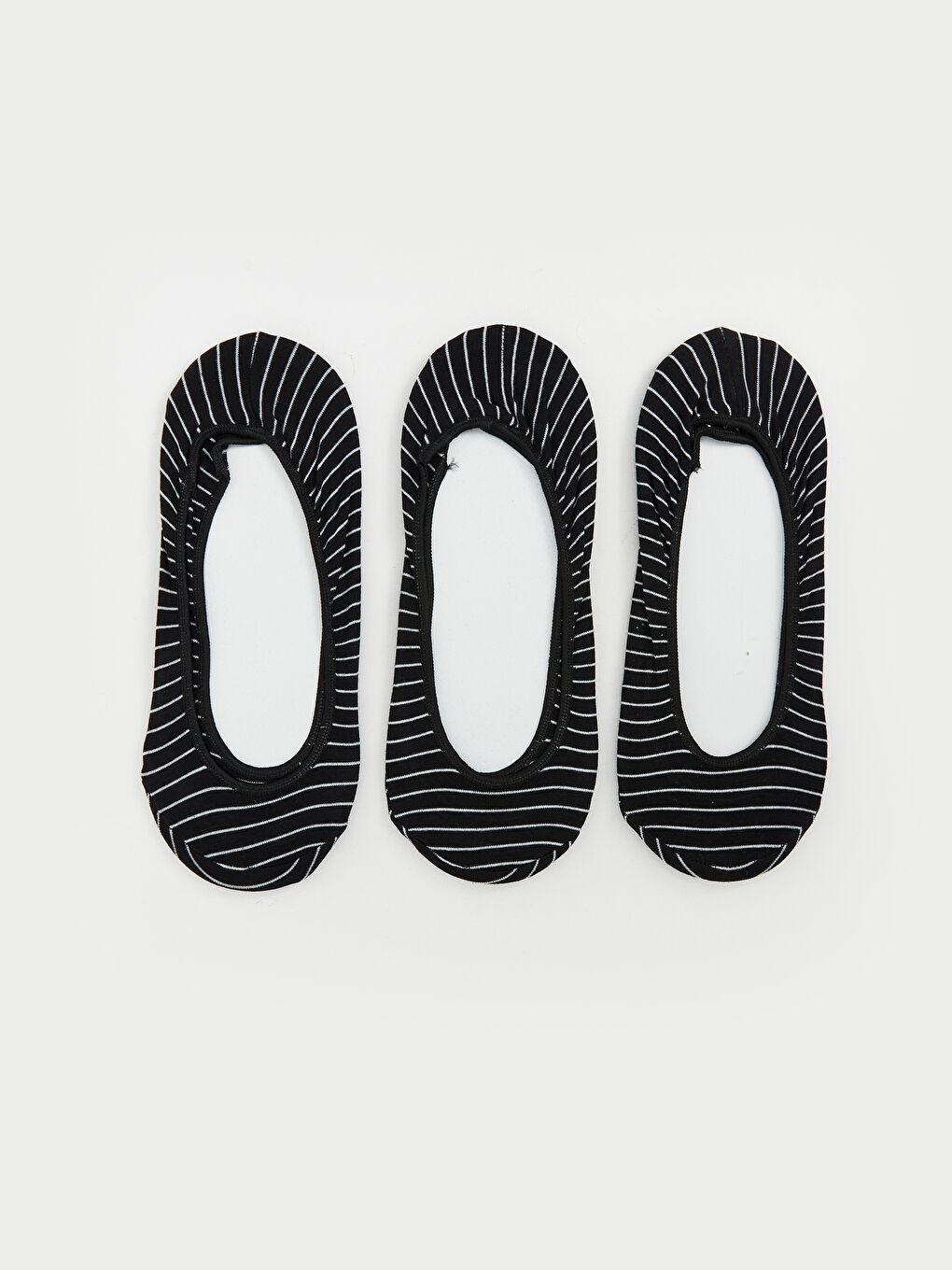 Siyah Çizgili Kadın Babet Çorap 3'lü