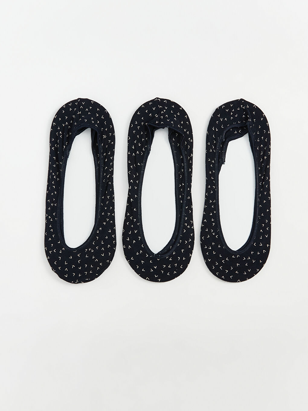 Lacivert Desenli Kadın Babet Çorap 3'lü