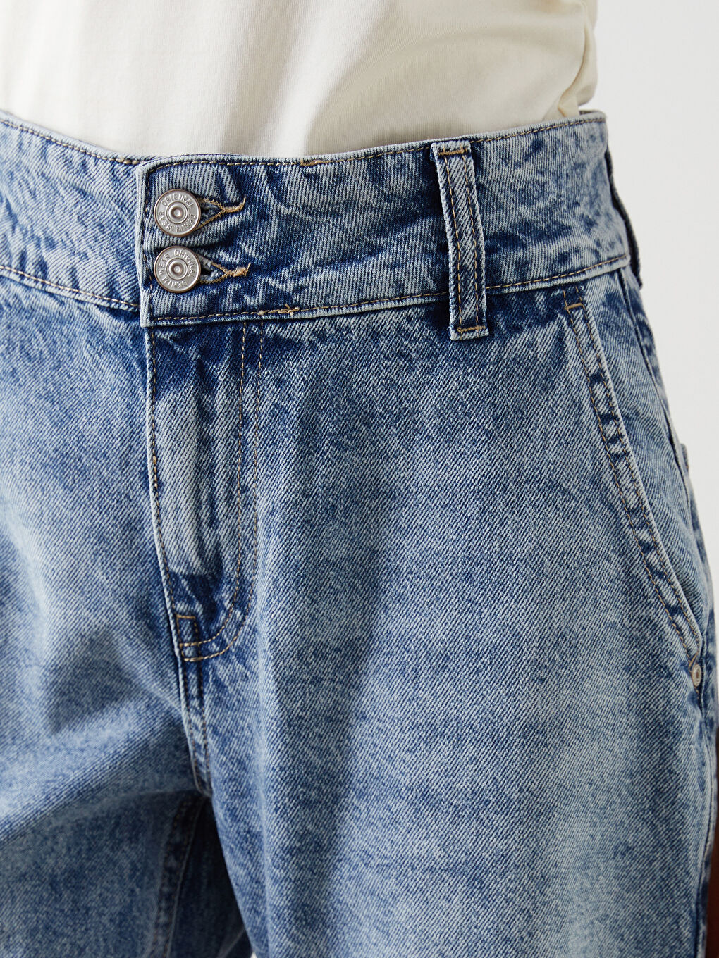 LCW Jeans Indigo Wideleg Kadın Jean Pantolon - 2