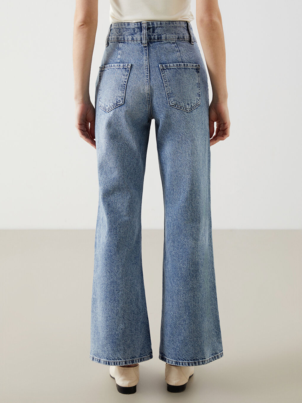 LCW Jeans Indigo Wideleg Kadın Jean Pantolon - 3