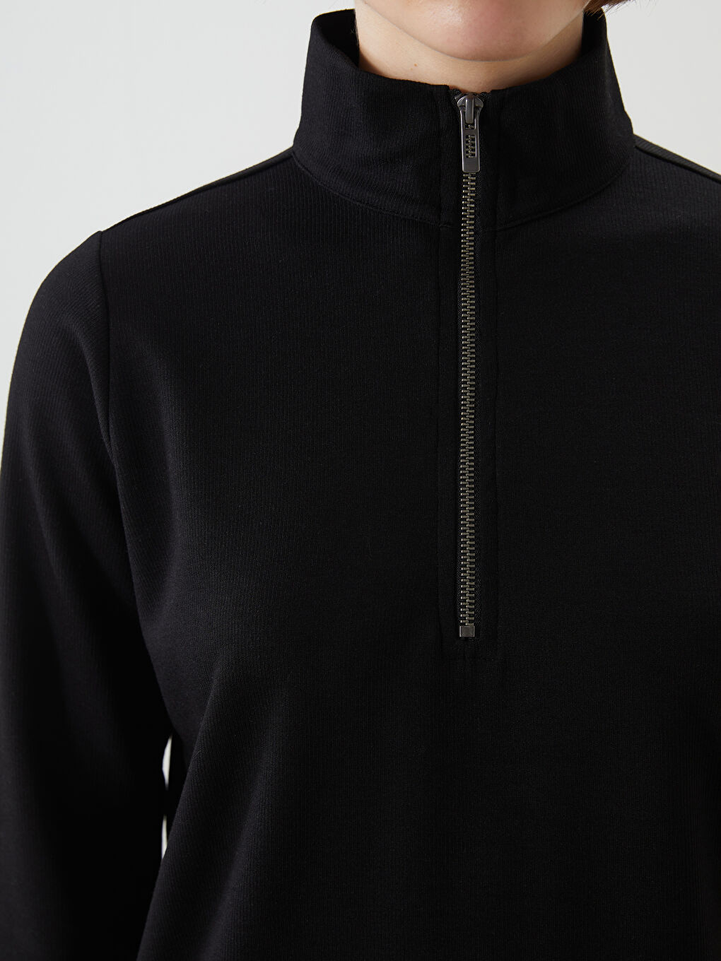 Siyah Dik Yaka Kadın Tunik-2