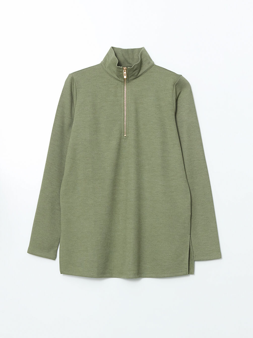 Yeşil Dik Yaka Kadın Tunik-4