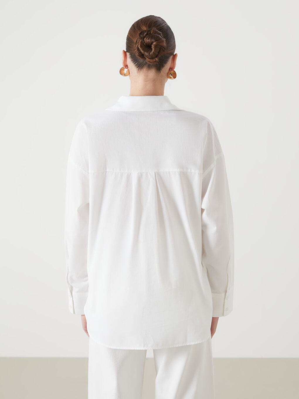 Openwork Oversize Women's Shirt-3