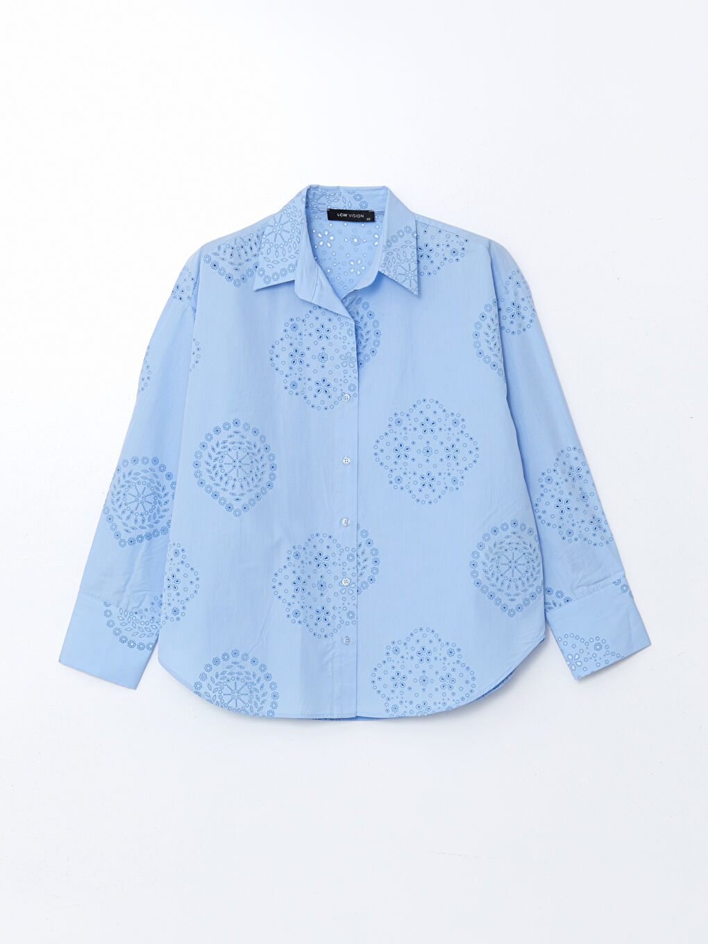 Openwork Oversize Women's Shirt-4