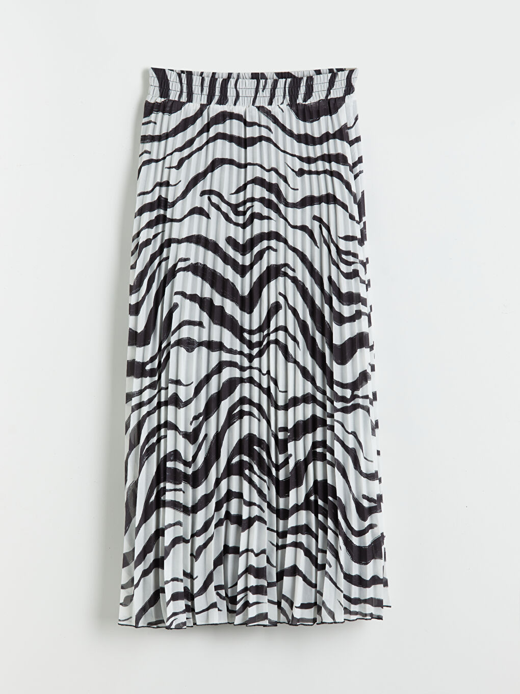 LCWAIKIKI Classic Elasticated Waist Patterned Chiffon Pleated Skirt -S5LY13Z8-LQJ