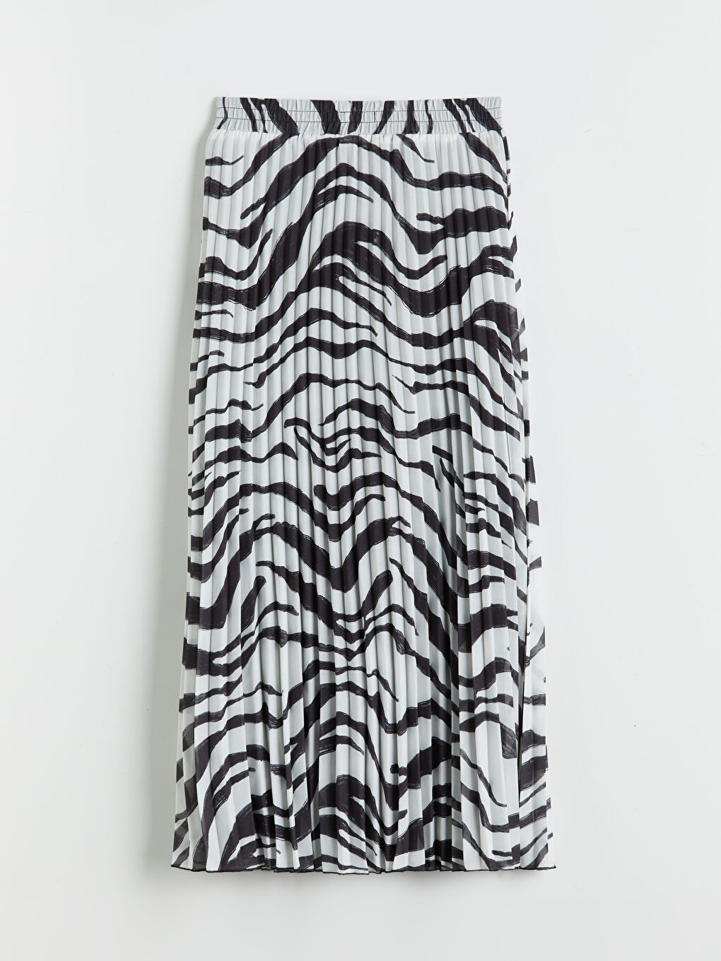 LCWAIKIKI Classic Elasticated Waist Patterned Chiffon Pleated Skirt -S5LY13Z8-LQJ