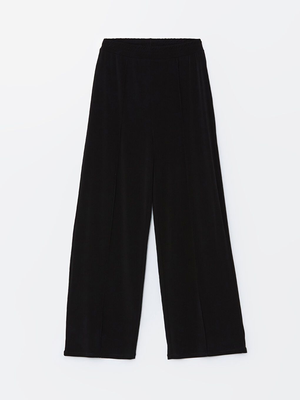 Wide Leg Women Trousers With Elastic Waist -S5LY25Z8-CVL