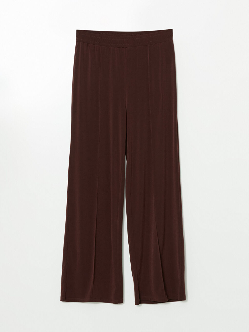 Wide Leg Women Trousers With Elastic Waist -S5LY25Z8-D2N