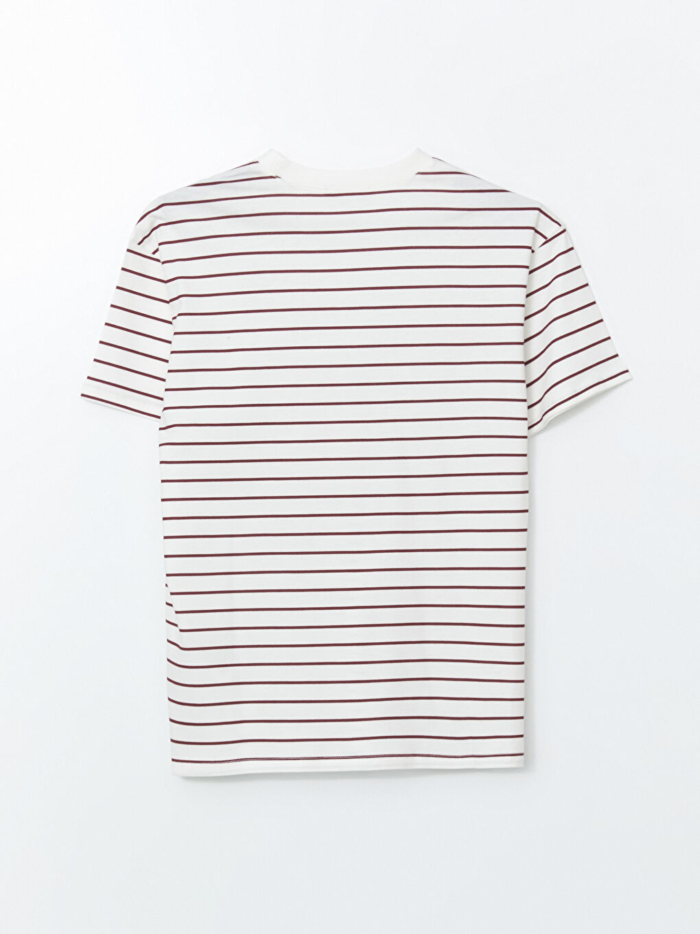 Bordo Bisiklet Yaka Çizgili Kadın Tunik-5