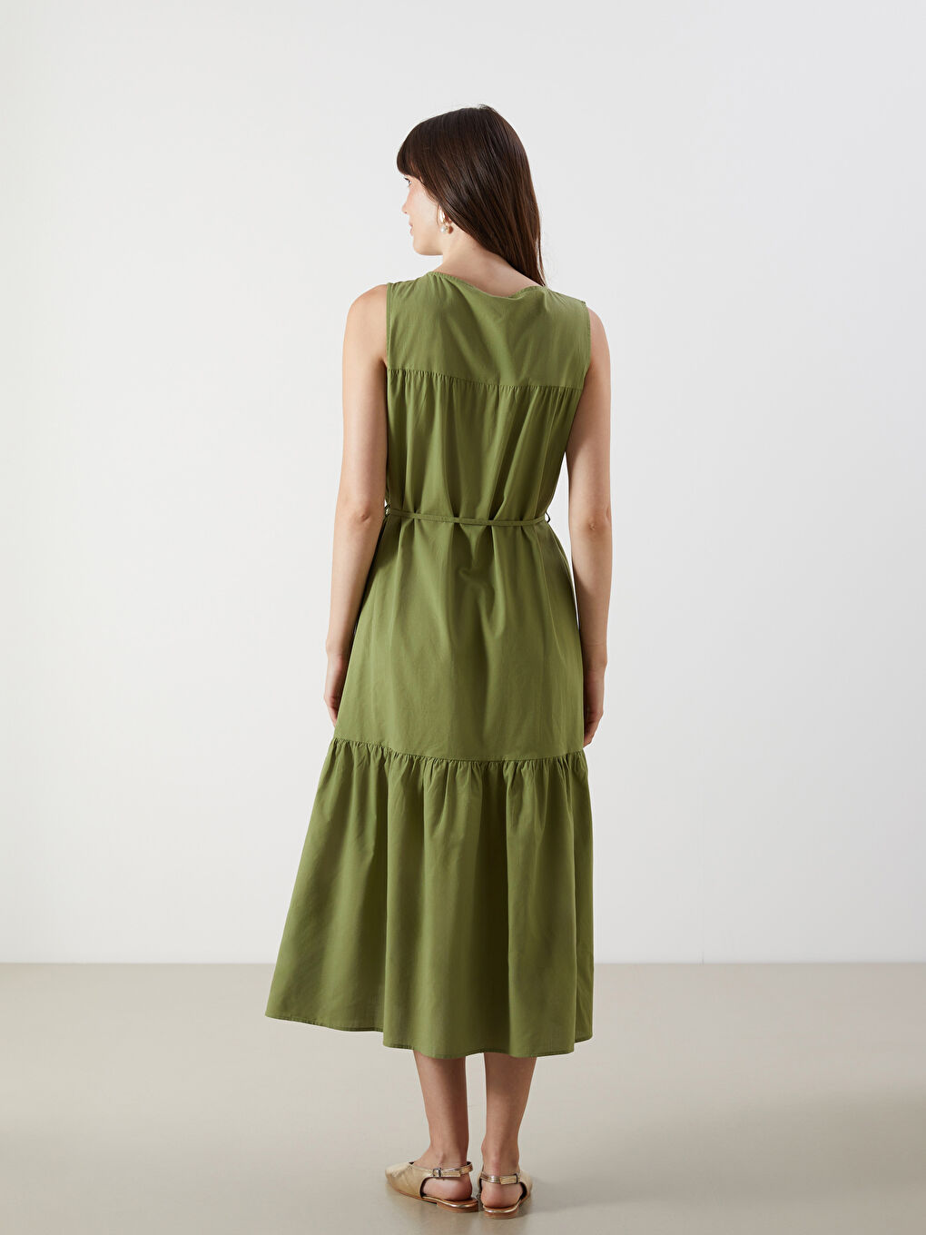 Tie Neck Sleeveless Dress -S5LY36Z8-VV5