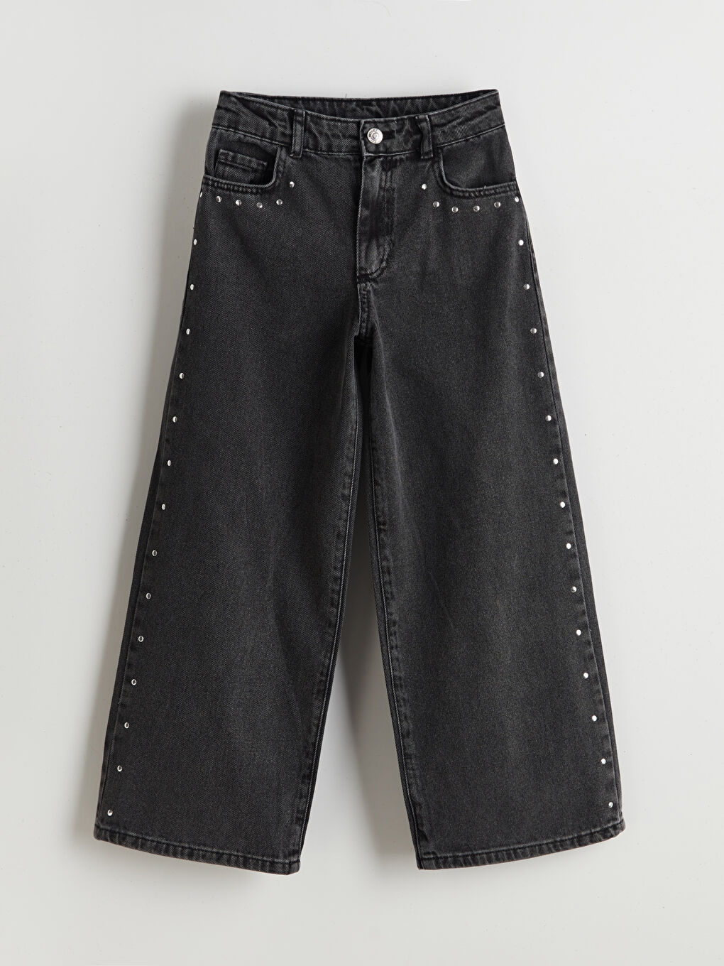 Adjustable Elastic Waist Stone Girl'S Jean Pants -S5LY48Z4-SHP