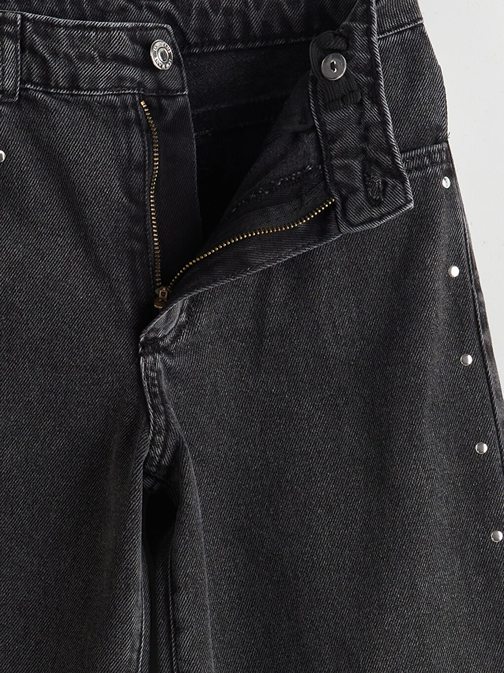 Adjustable Elastic Waist Stone Girl'S Jean Pants -S5LY48Z4-SHP