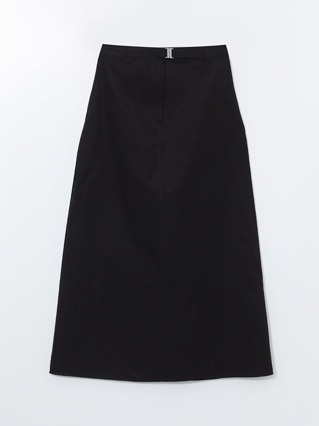 LCW Modest Siyah Beli Kemerli Dar Fit Kadın Etek - 4