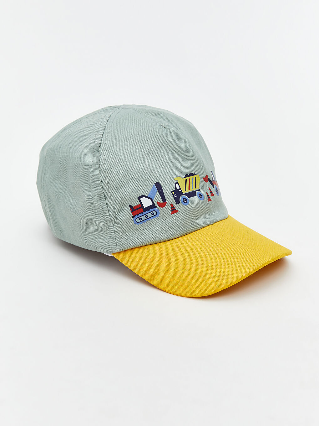 Yeşil Araba Nakışlı Erkek Bebek Kep Şapka-1