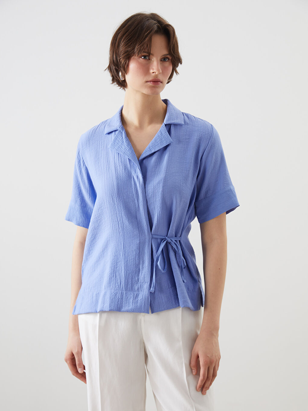 Mor Dokulu Kadın Gömlek