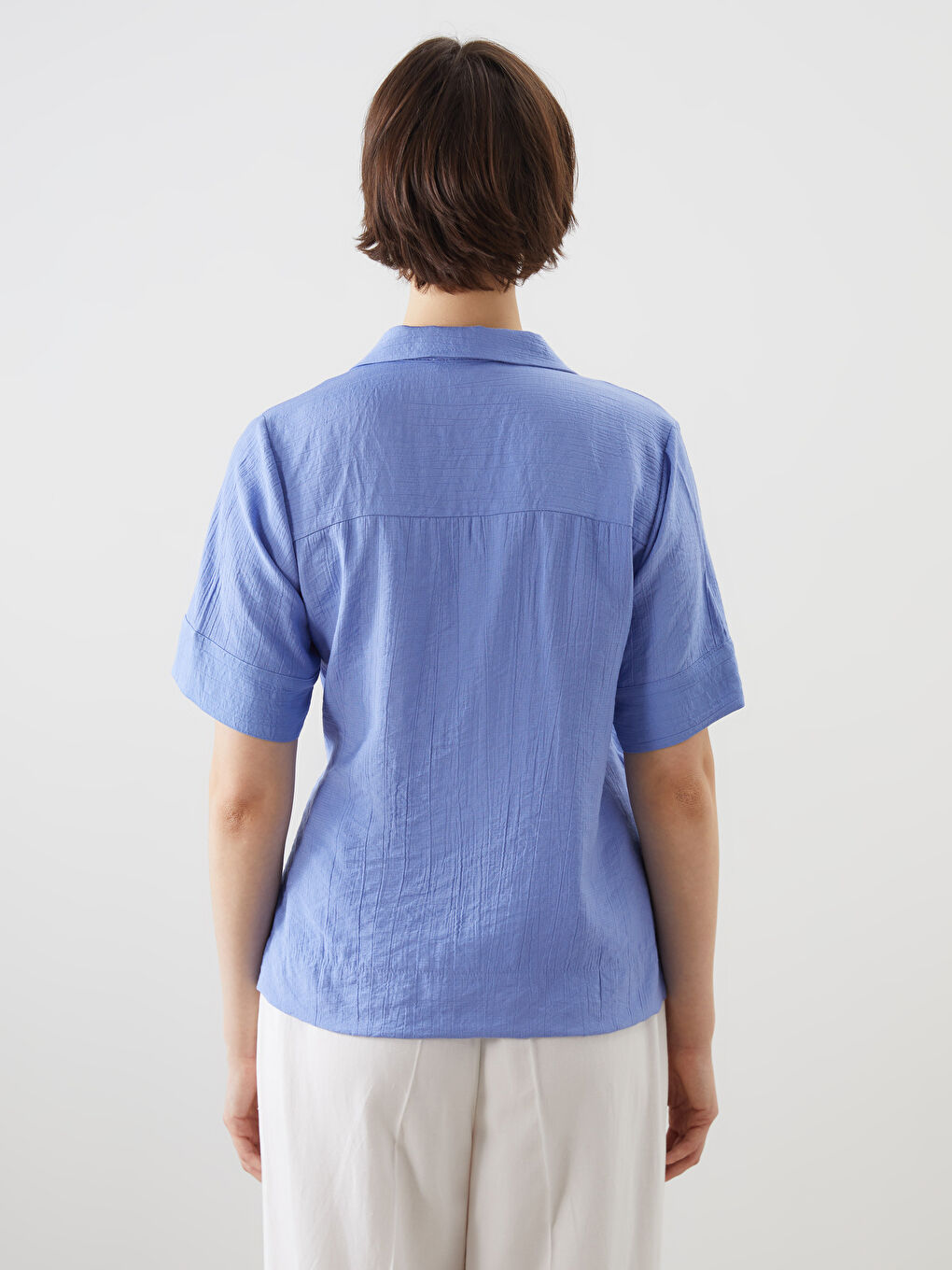 Mor Dokulu Kadın Gömlek-3