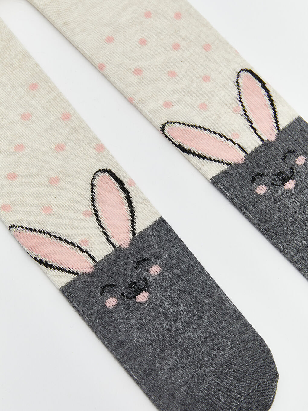 Sarı Baskılı Kız Bebek Külotlu Çorap-1