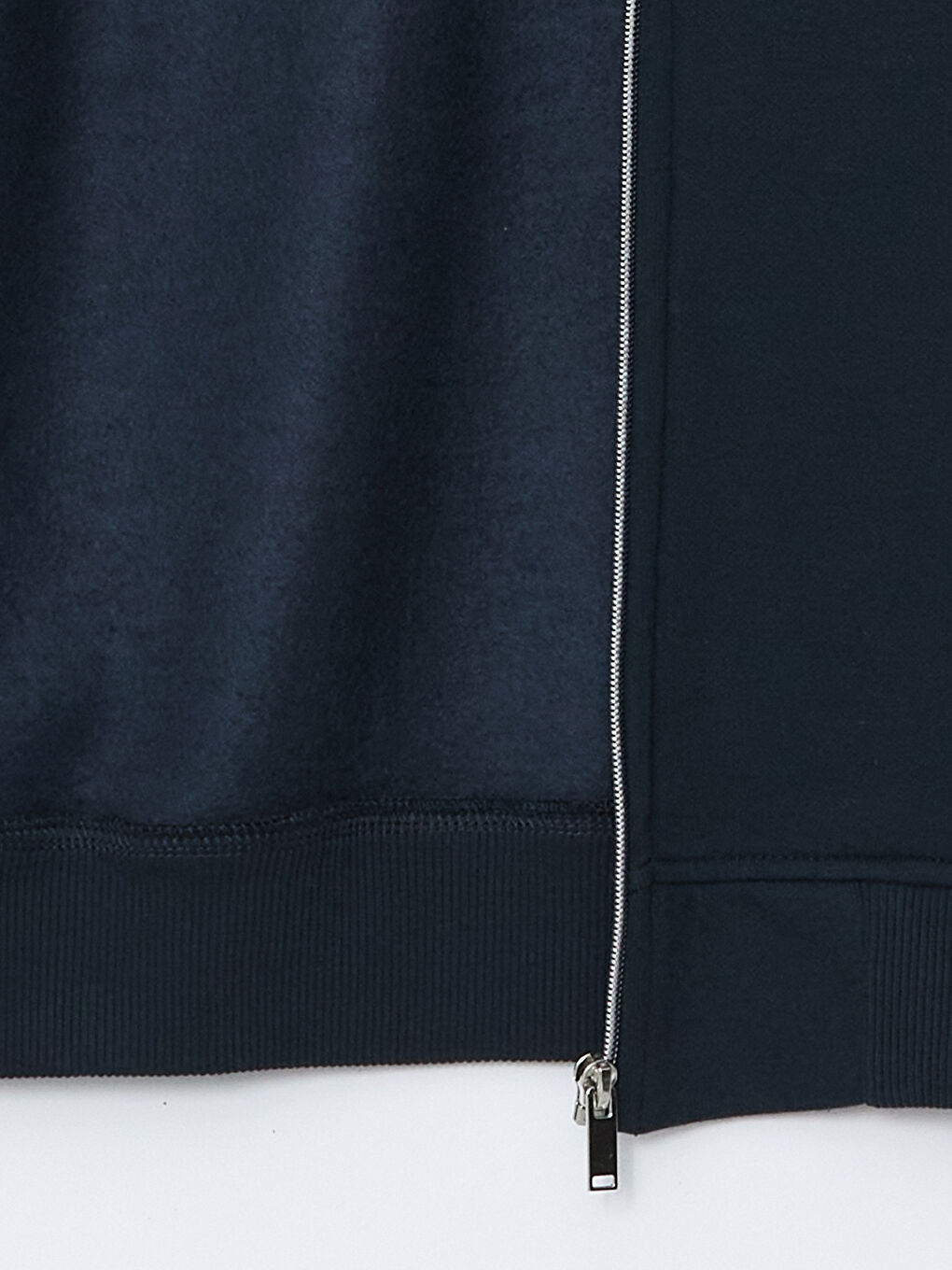 Lacivert Polo Yaka Uzun Kollu Erkek Fermuarlı Sweatshirt-7