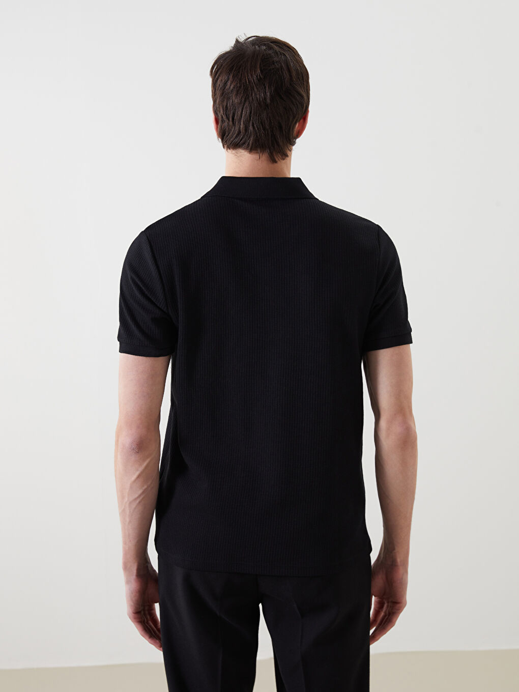 Polo Neck Short Sleeve Men's T-Shirt -S5M006Z8-CVL