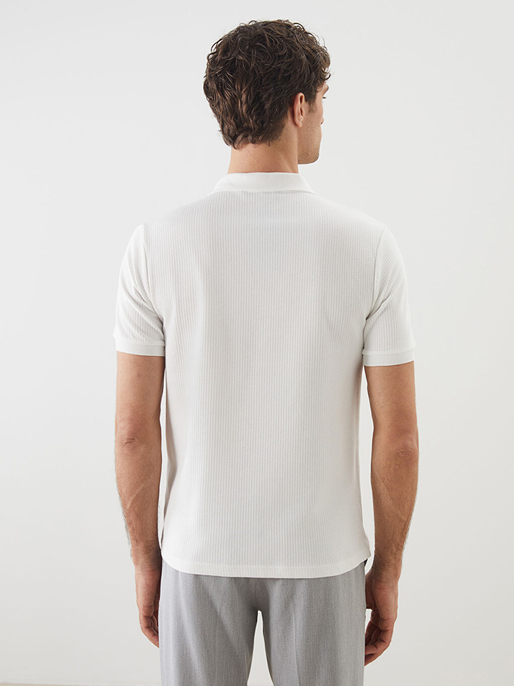 Polo Neck Short Sleeve Men's T-Shirt -S5M006Z8-R9J