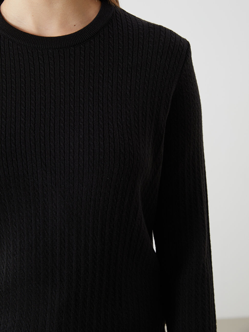 Crew Neck Women's Knitwear Sweater -S5M017Z8-CVL