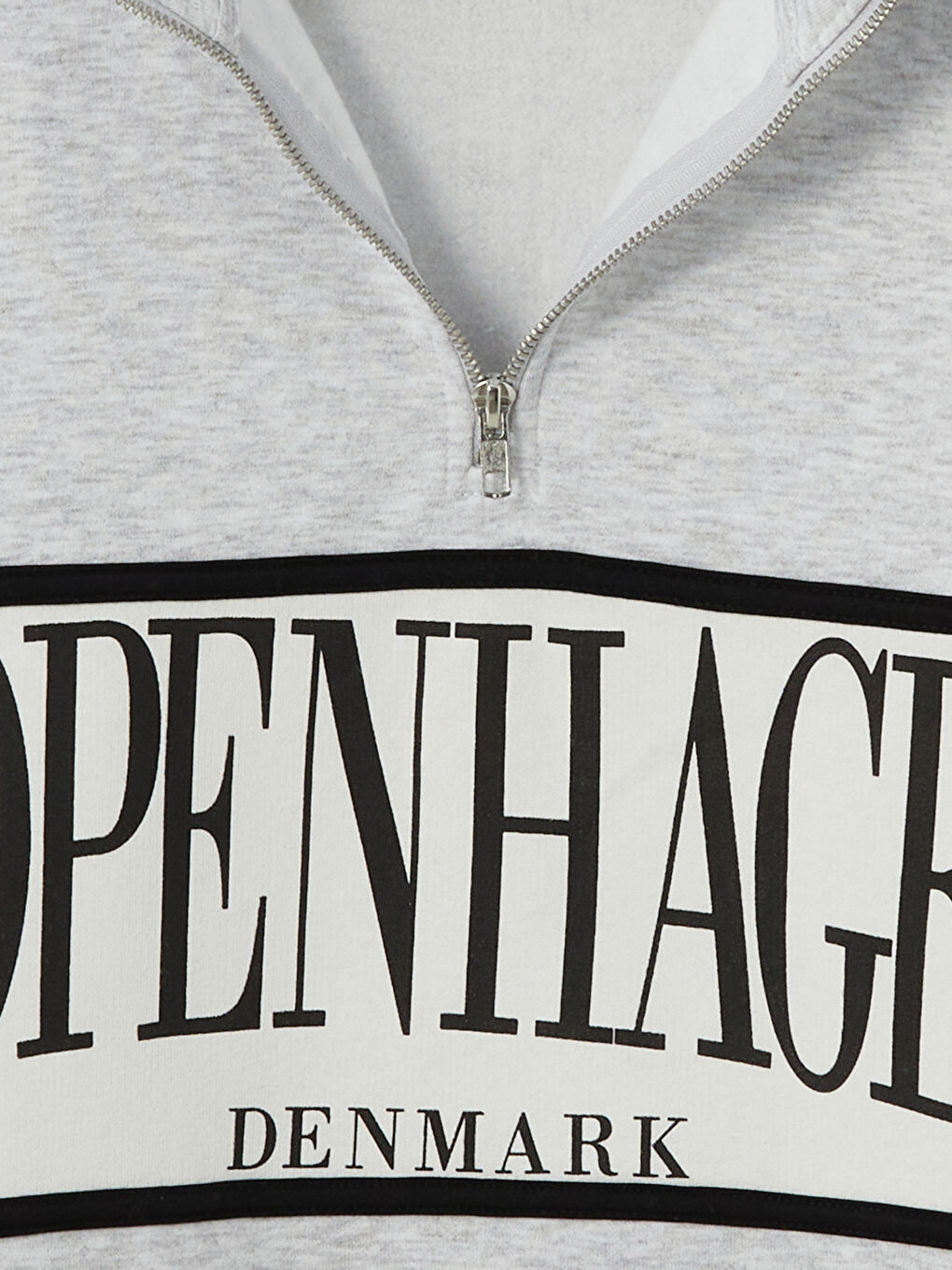 Stand-Up Collar Copenhagen Printed Oversized Women'S Sweatshirt -S5M043Z8-D5P