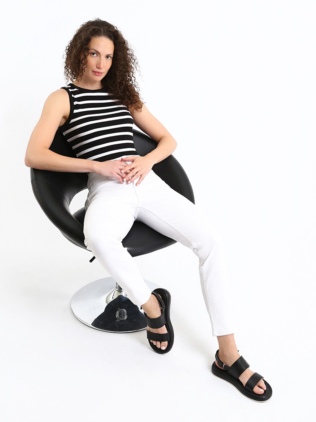 Crew Neck Women's Tank Top-1